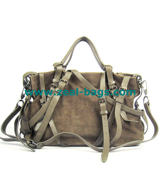 AAA Replica Alexander Wang khaki Calfskin Leather Shoulder Tote Bag - Click Image to Close
